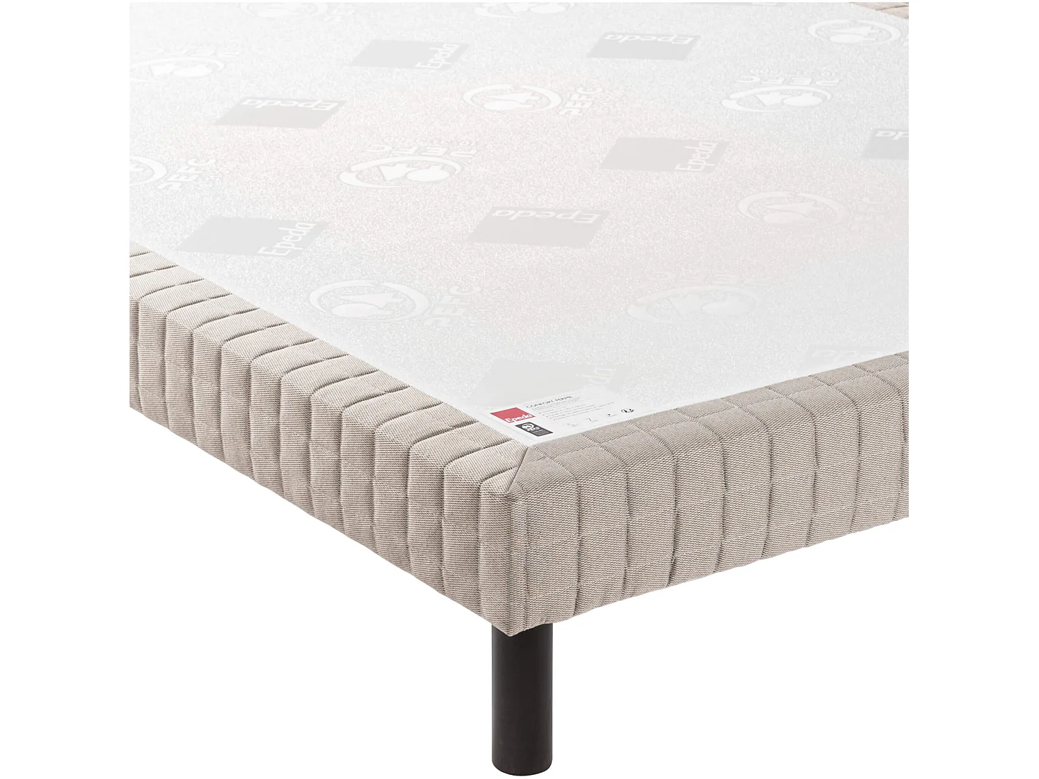 Sommier Epeda confort ferme jean gris foncé 15 cm NATURE 130x190