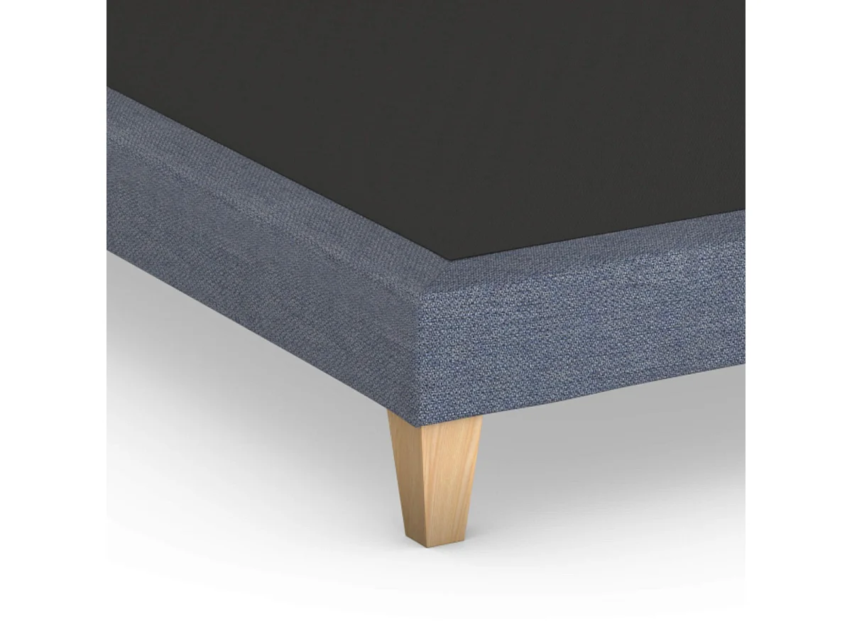 Sommier déco tapissier bleu océan - SOMEO 120x200