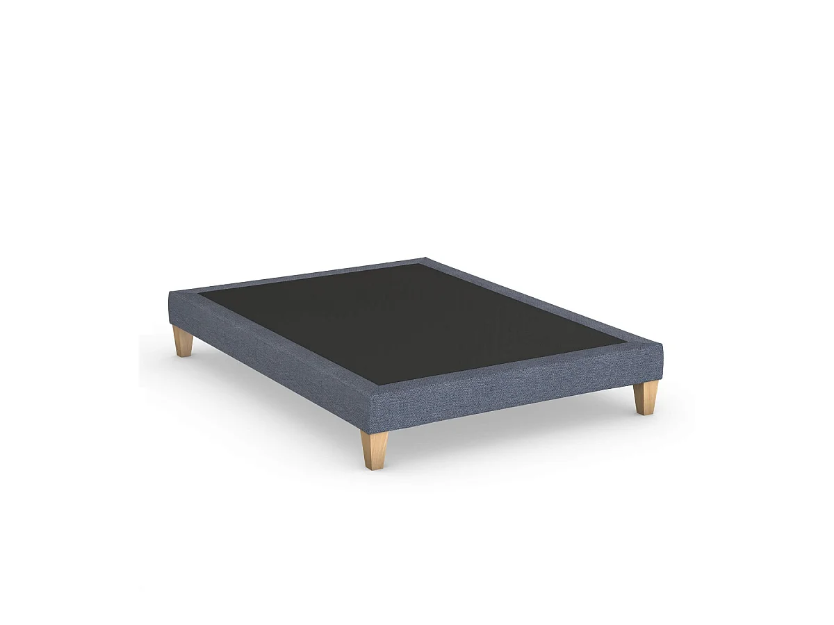 Sommier déco tapissier bleu océan - SOMEO 140x200