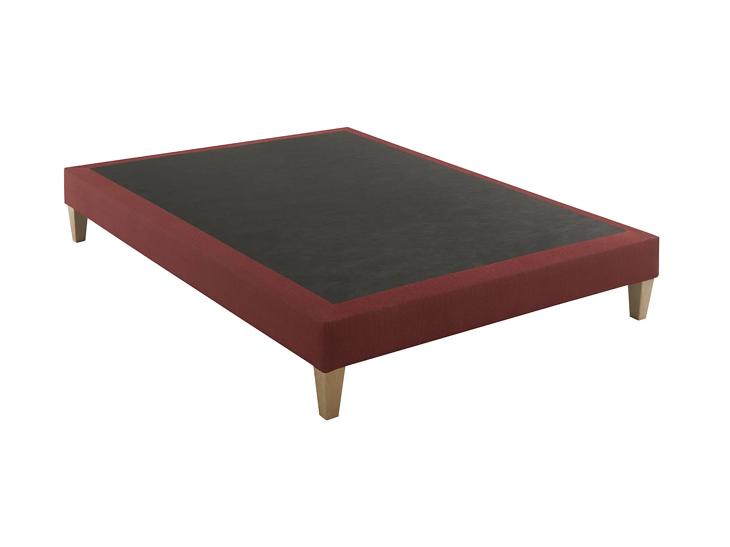 Sommier déco tapissier rouge Crépuscule - SOMEO 130x190
