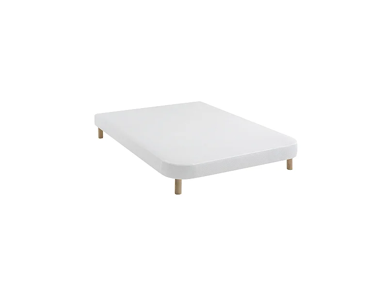 Sommier demi-corbeille tapissier blanc 13 cm Lune - SOMEO 130x190