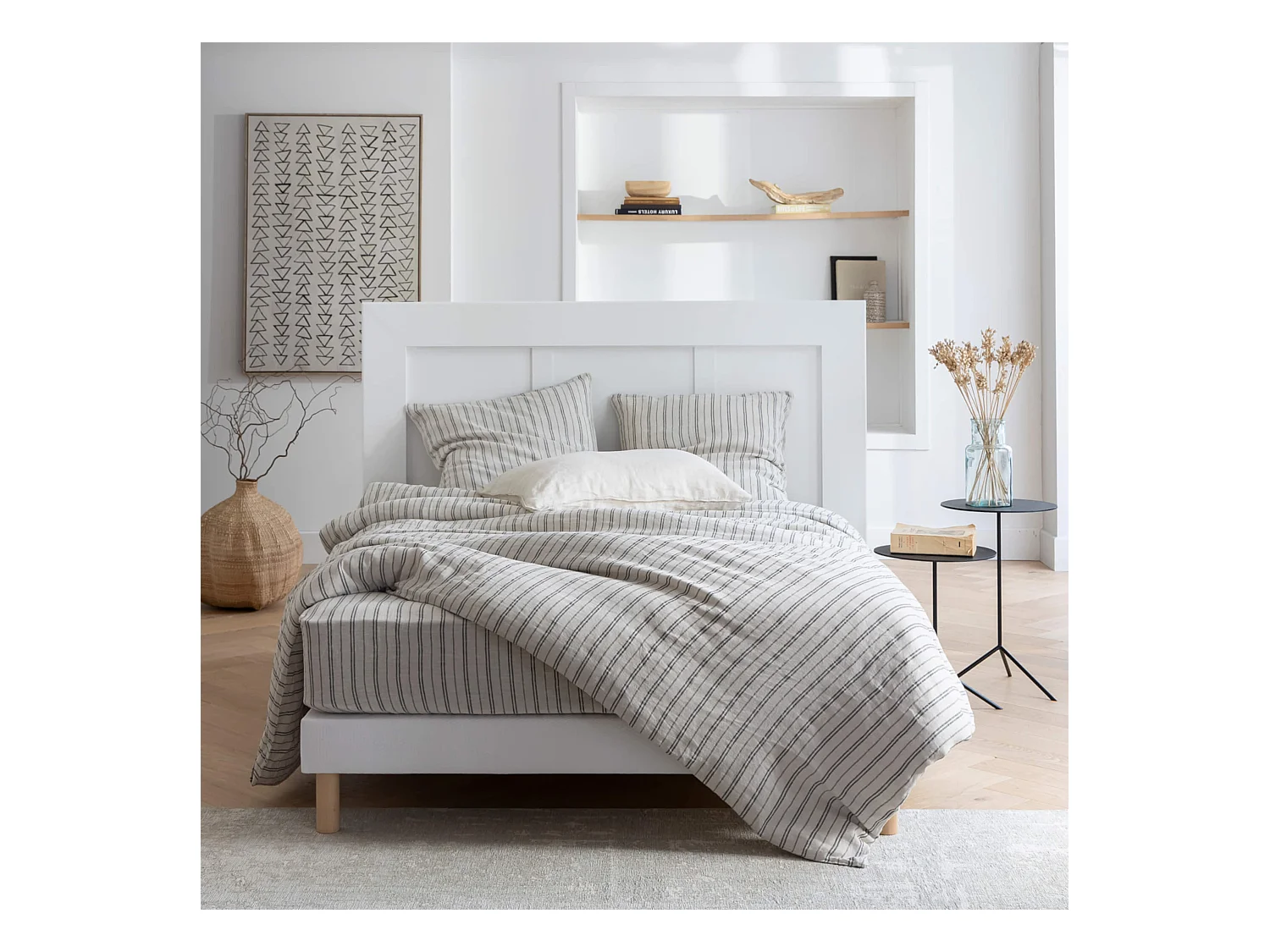 Sommier tapissier blanc 13 cm Lune - SOMEO 80x180