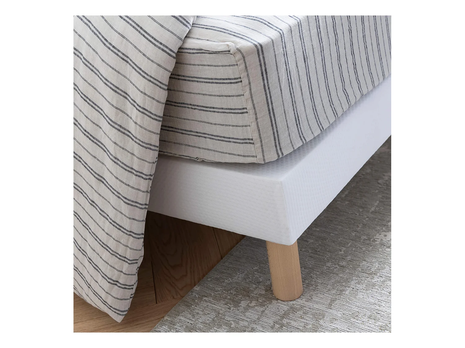 Sommier tapissier blanc 13 cm Lune - SOMEO 80x180