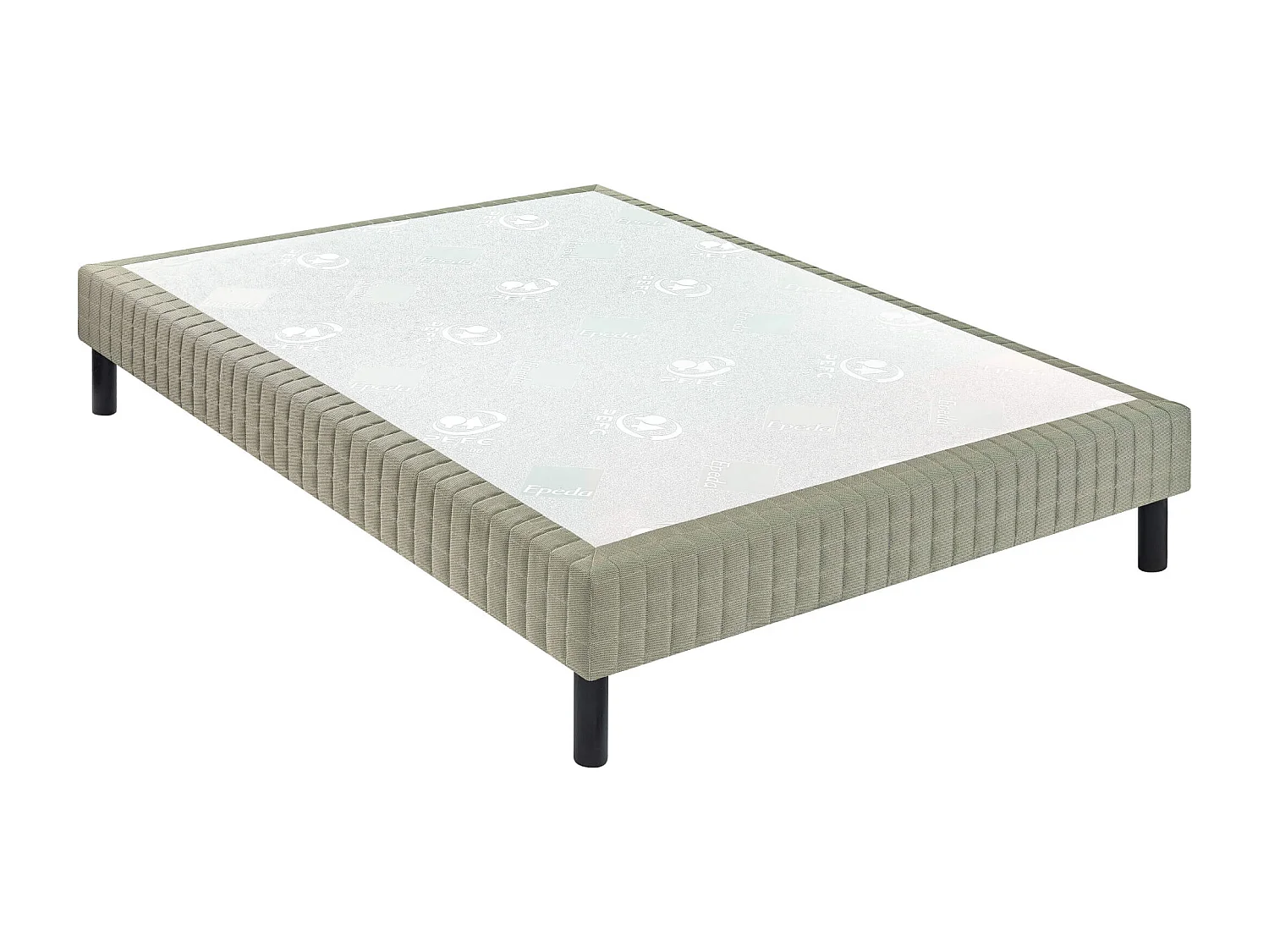 Sommier Epeda confort médium jean gris foncé 18 cm NATURE 140x190