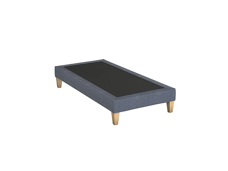 Sommier déco tapissier bleu océan - SOMEO 80x200