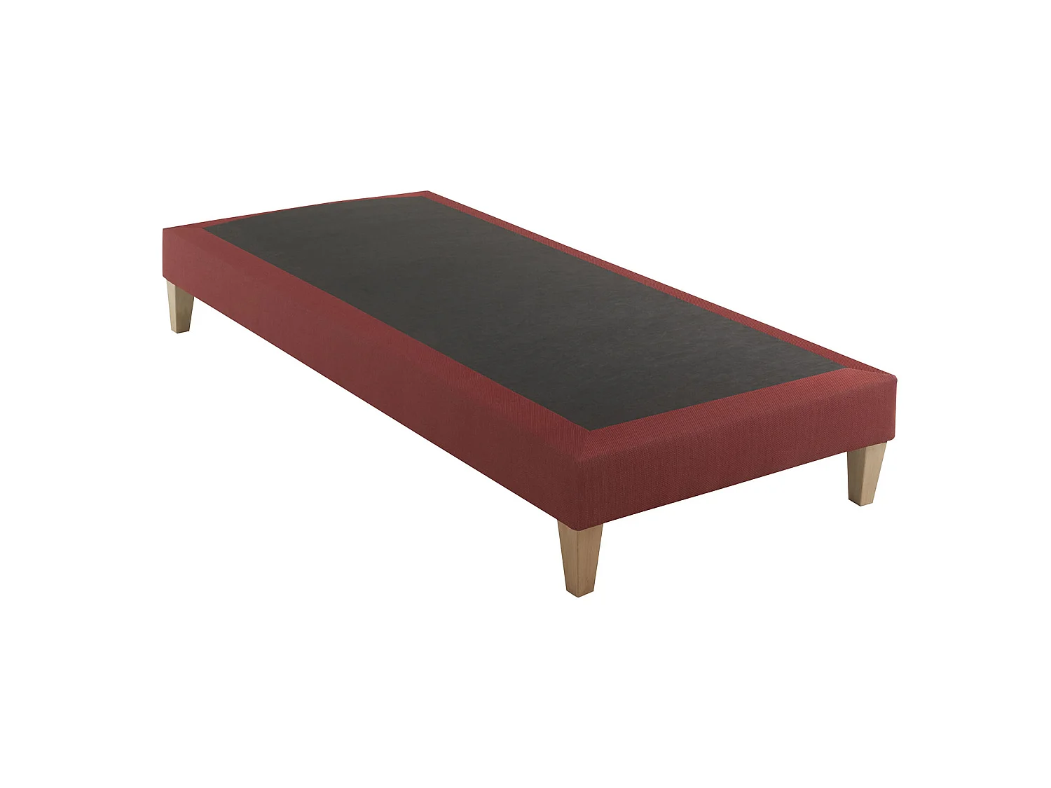 Sommier déco tapissier rouge Crépuscule - SOMEO 70x190