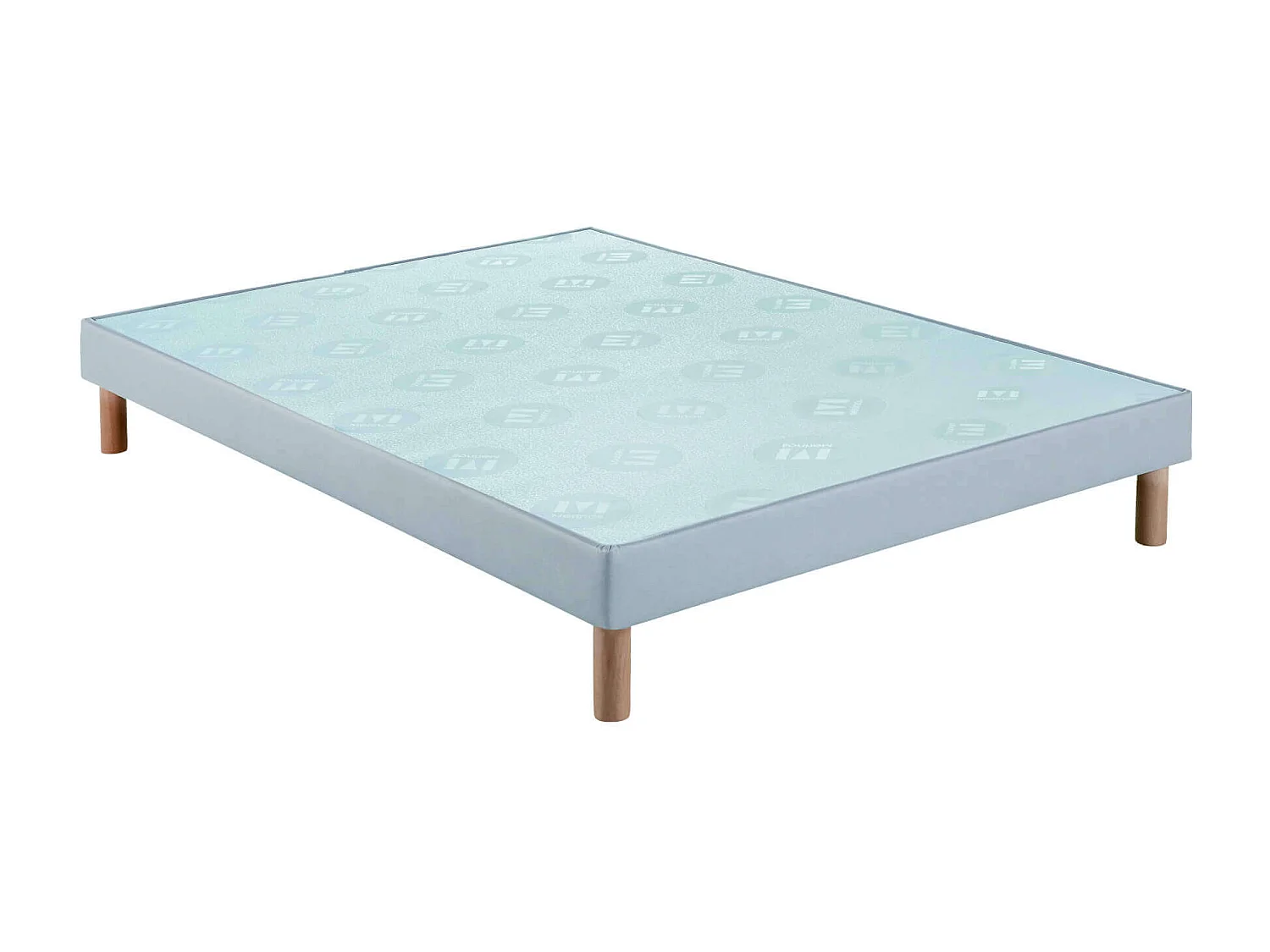 Sommier déco Merinos sable 15 cm avec pieds 140x190