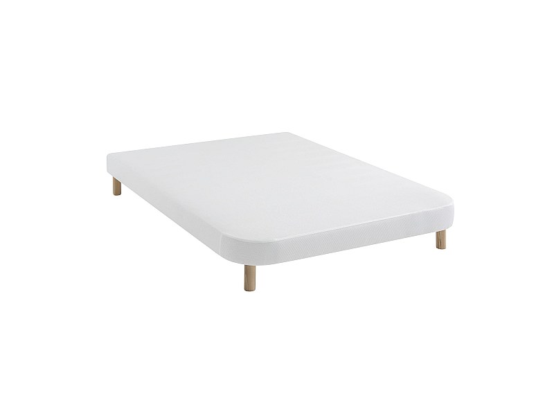 Sommier demi-corbeille tapissier blanc 13 cm Lune - SOMEO 160x200