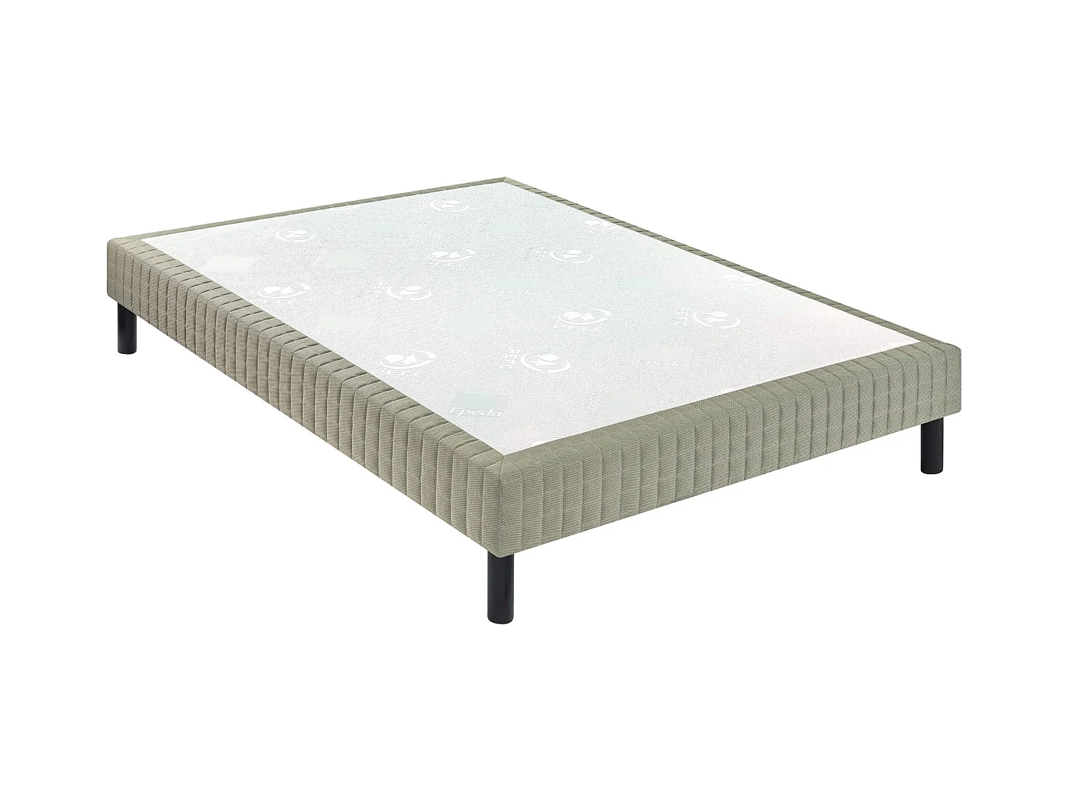 Sommier Epeda confort médium jean gris foncé 18 cm NATURE 2x90x200