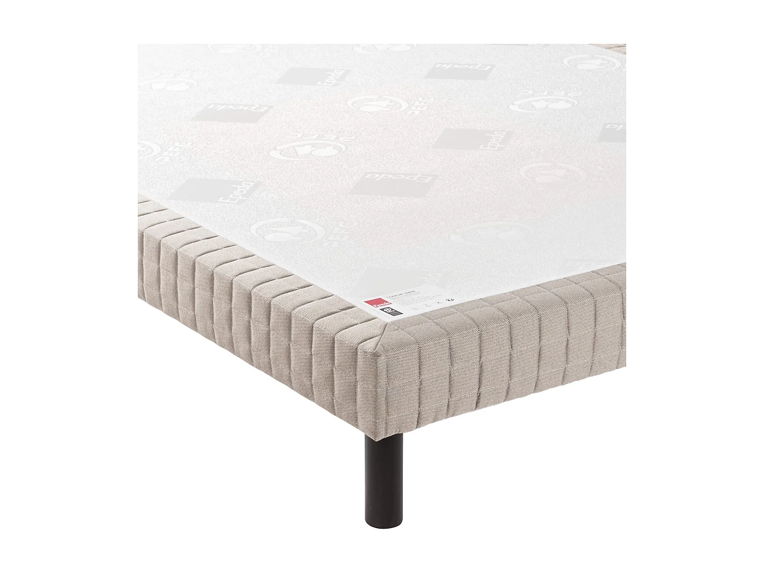 Sommier Epeda confort ferme jean gris foncé 15 cm NATURE 140x190