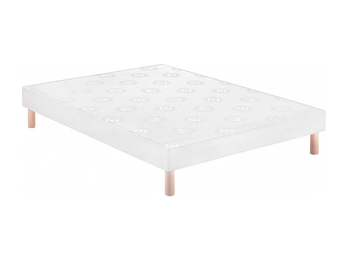 Sommier déco ANTHRACITE morphologique 16 cm avec pieds 140x200