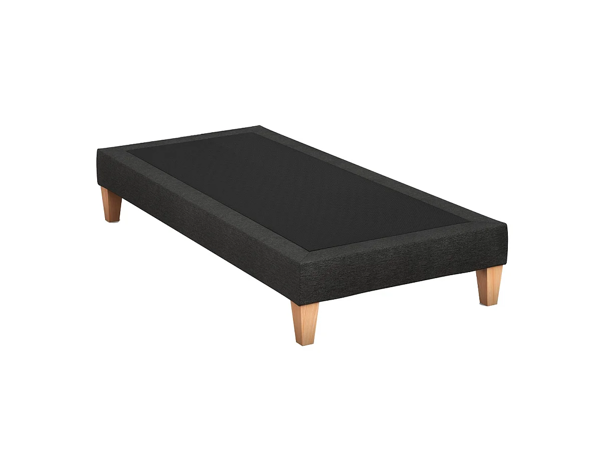 Sommier déco tapissier nuit noire - SOMEO 2x90x200