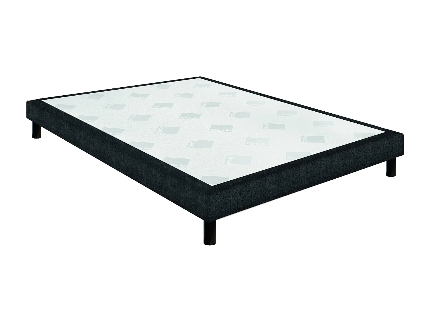 Sommier Epeda confort ferme chiné gris 15 cm NATURE 160x200