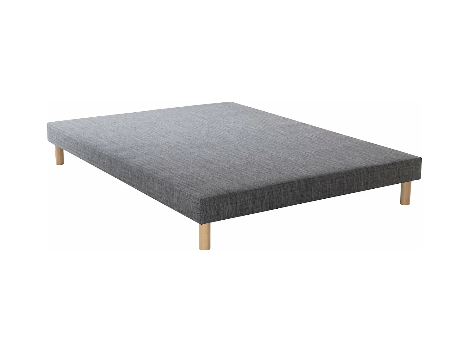 Sommier tapissier gris orage 13 cm Lune - SOMEO 140x200