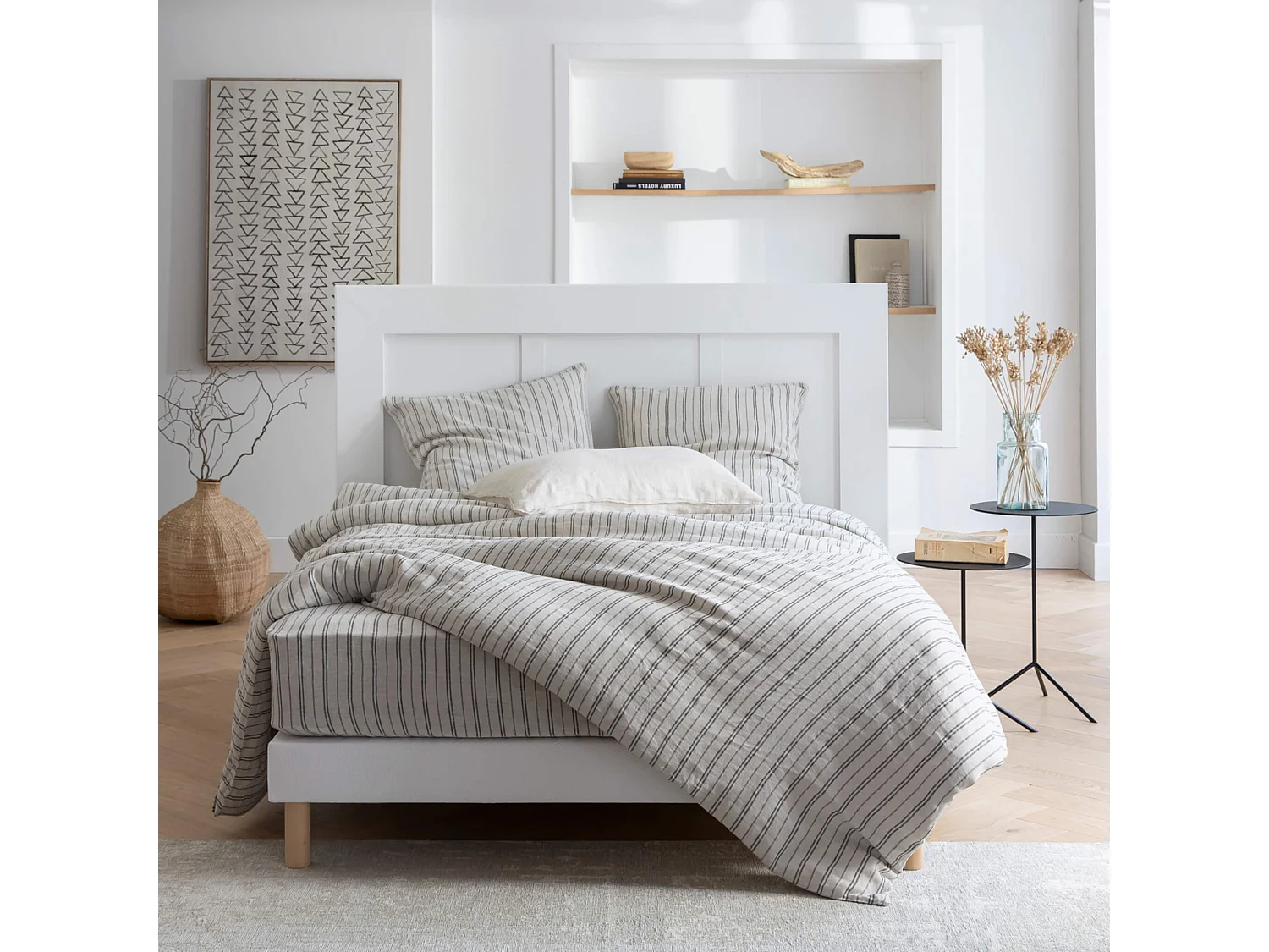 Sommier tapissier blanc 13 cm Lune - SOMEO 140x200