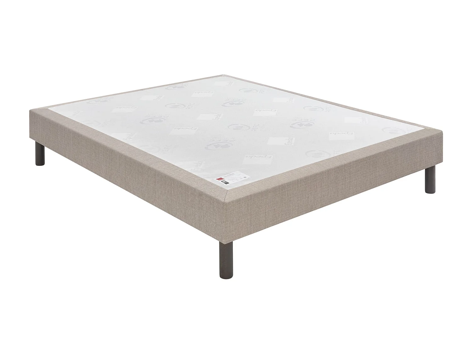Sommier Nature confort médium 18 cm - Epeda chiné naturel 150x190
