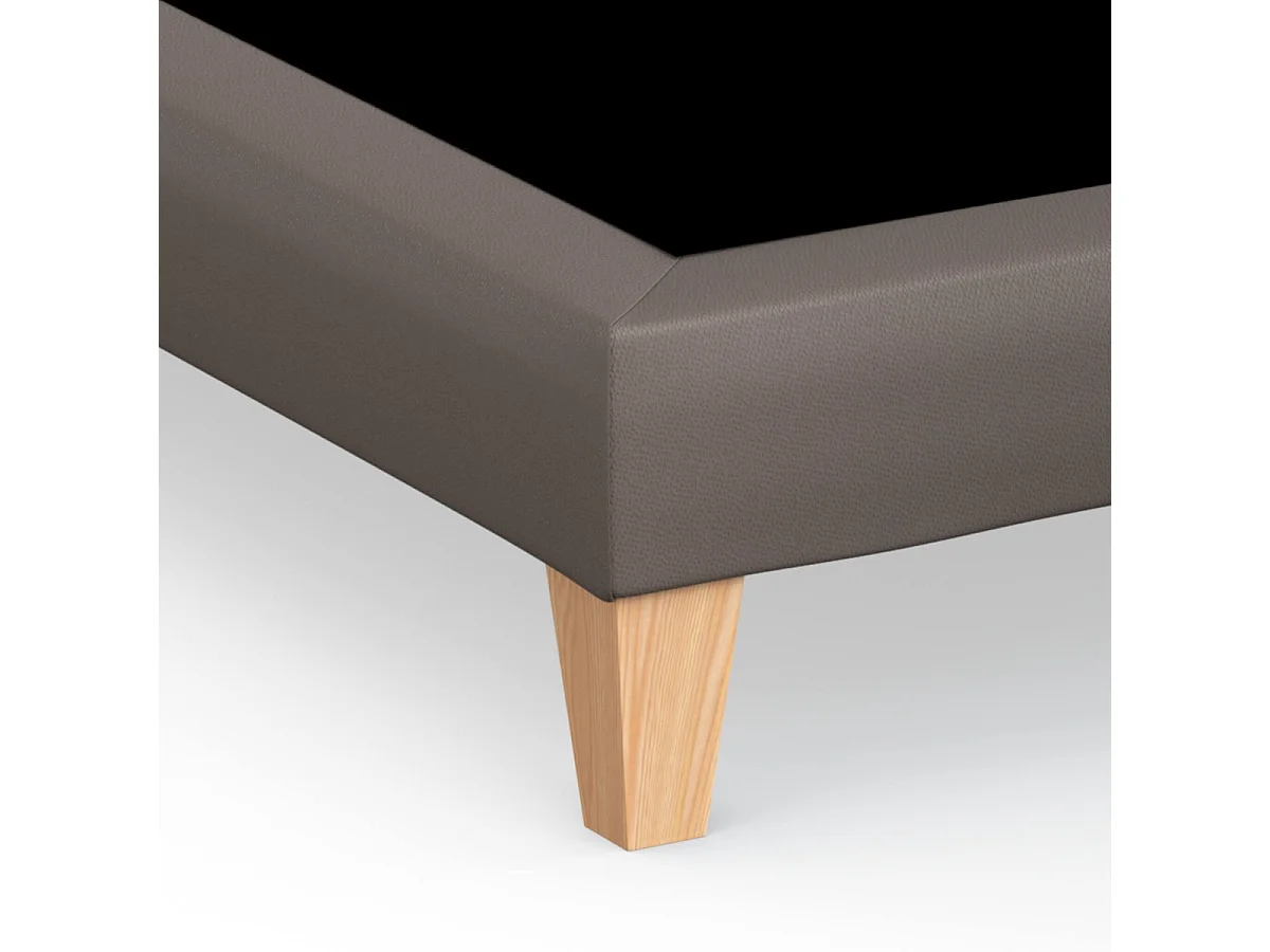 Sommier tapissier déco simili cacao Someo Astre 90x190 cm