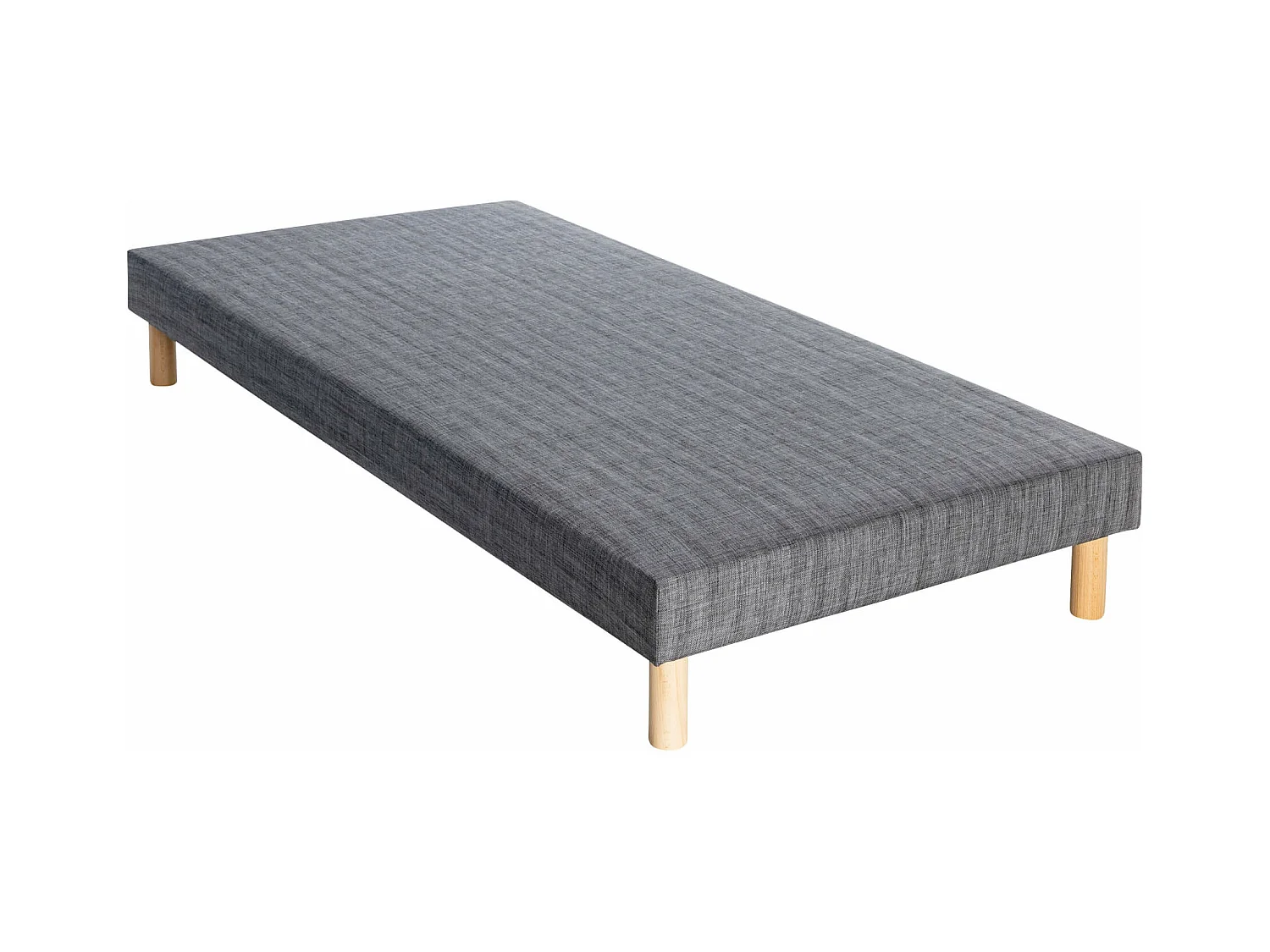 Sommier tapissier gris orage 13 cm Lune - SOMEO 70x190