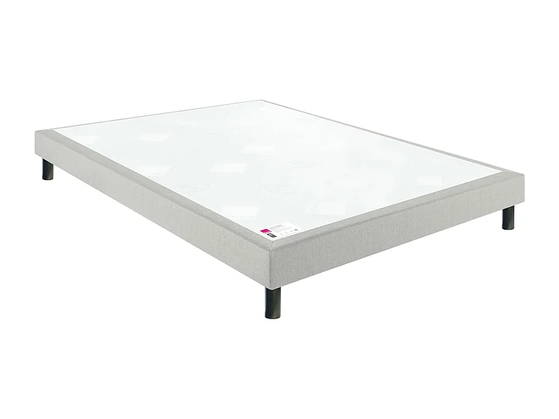 Sommier Nature confort ferme 15 cm - Epeda chiné naturel 2x100x200