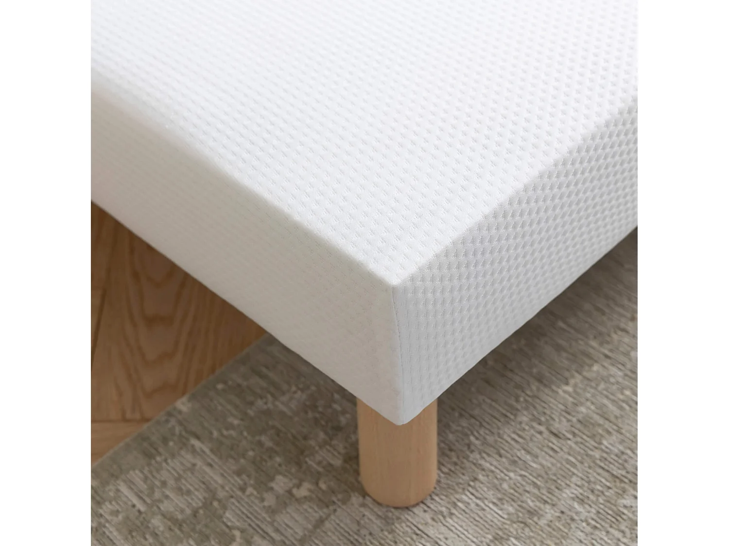 Sommier tapissier blanc 13 cm Lune - SOMEO 90x200