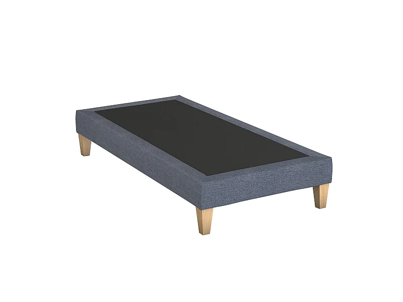 Sommier déco tapissier bleu océan - SOMEO 2x100x190