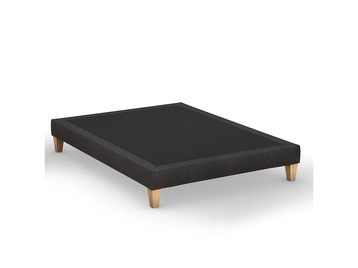 Sommier déco tapissier nuit noire - SOMEO 140x210