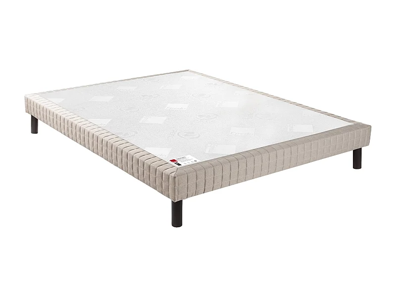 Sommier Nature confort ferme 15 cm - Epeda jean gris foncé 160x200