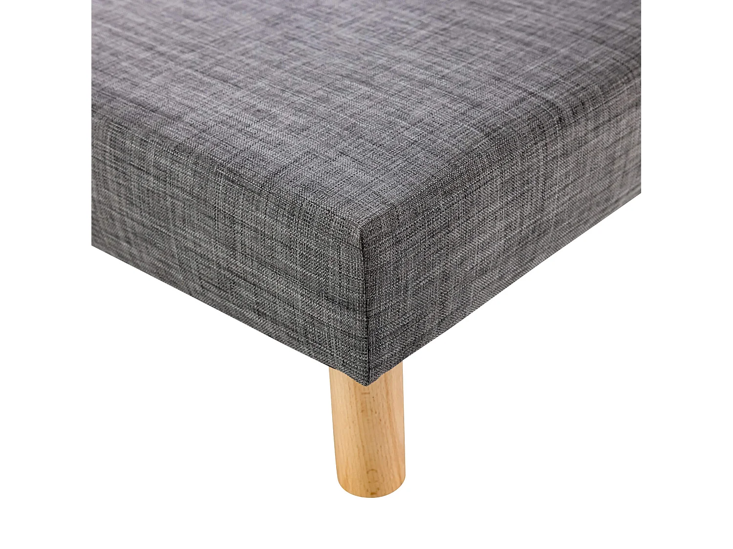 Sommier tapissier gris orage 13 cm Lune - SOMEO 120x200