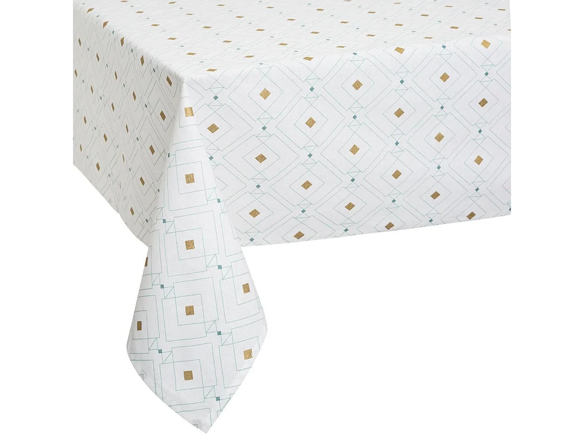 Nappe Rectangulaire Imprimé "Ora" 140x240cm Blanc