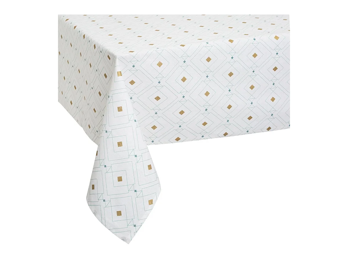 Nappe Rectangulaire Imprimé "Ora" 140x240cm Blanc