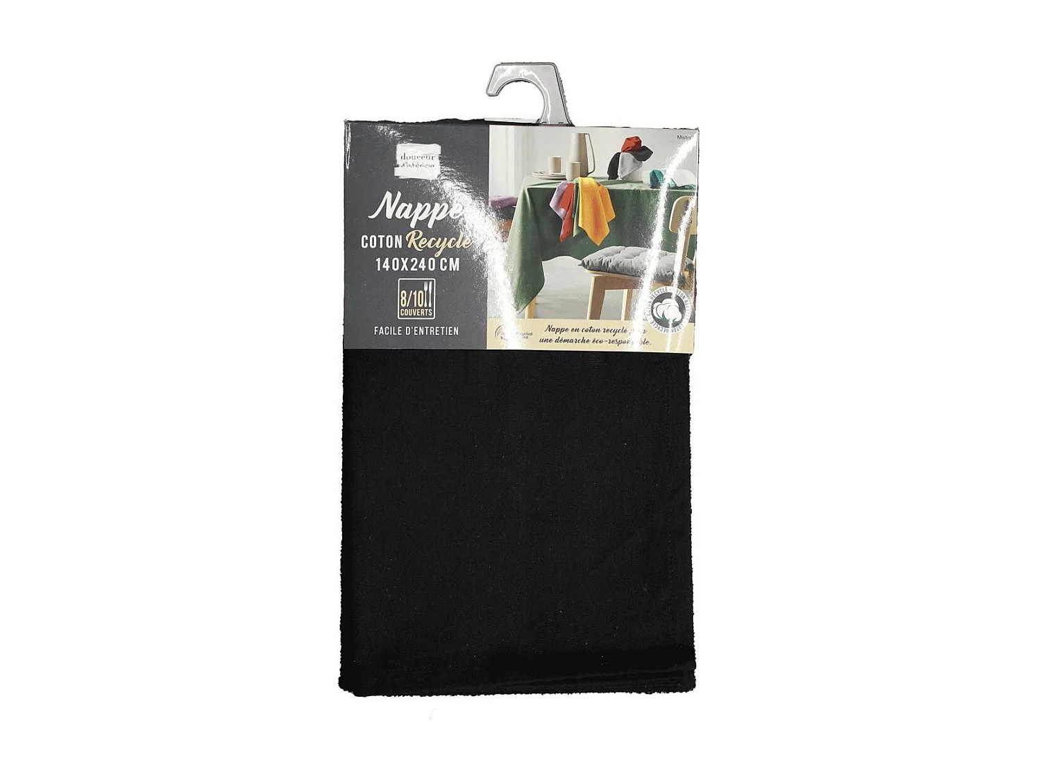Nappe Rectangulaire "Mistral" 140x240cm Noir
