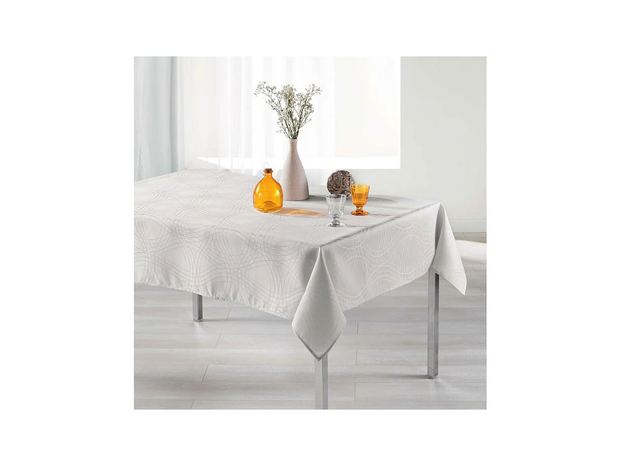 Nappe Rectangulaire "Ondelina" 140x300cm Naturel