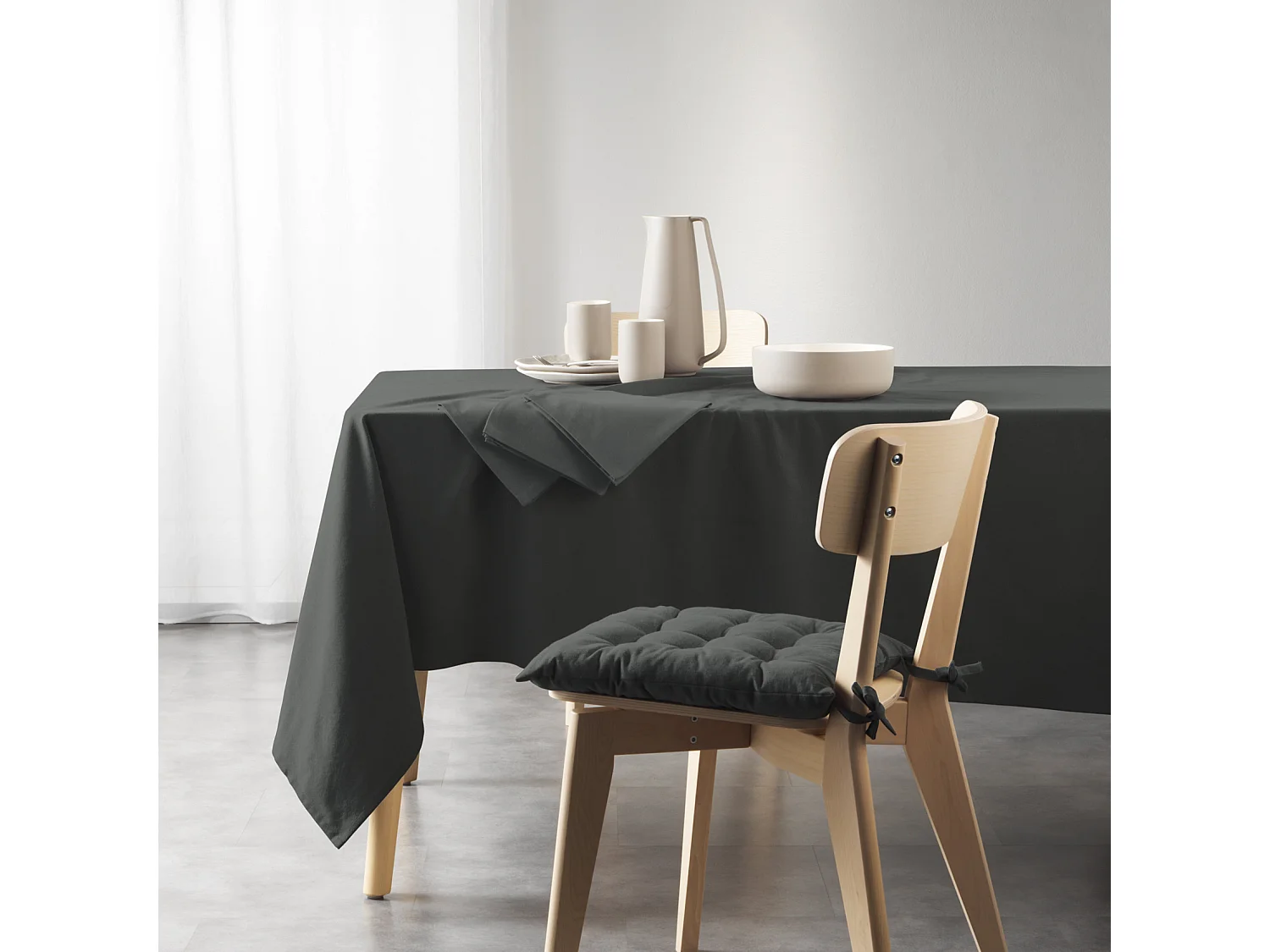 Nappe Rectangulaire "Mistral" 140x240cm Anthracite