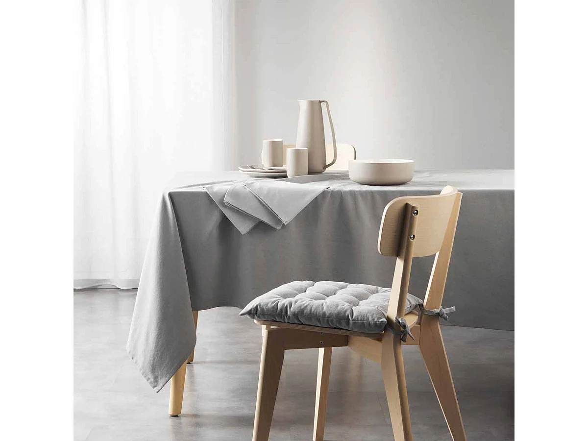 Nappe Rectangulaire "Mistral" 140x240cm Gris Chiné