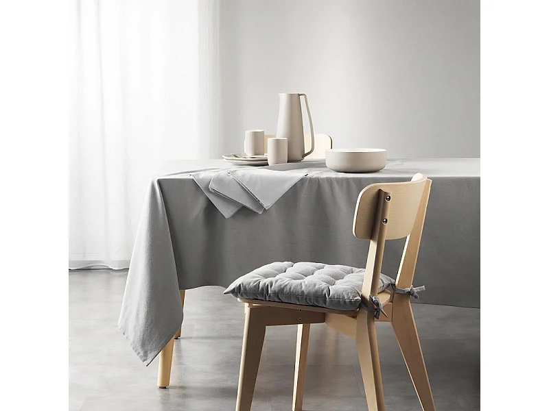 Nappe Rectangulaire "Mistral" 140x240cm Gris Chiné