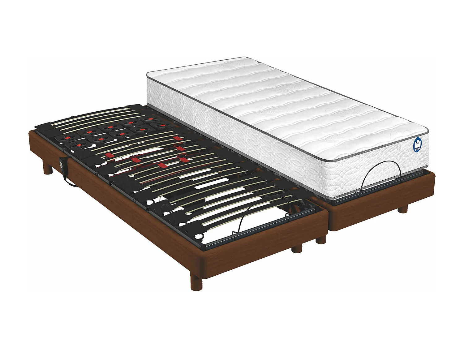 Sommier relaxation cerisier Bultex Pop Art Sigma 2x70x190