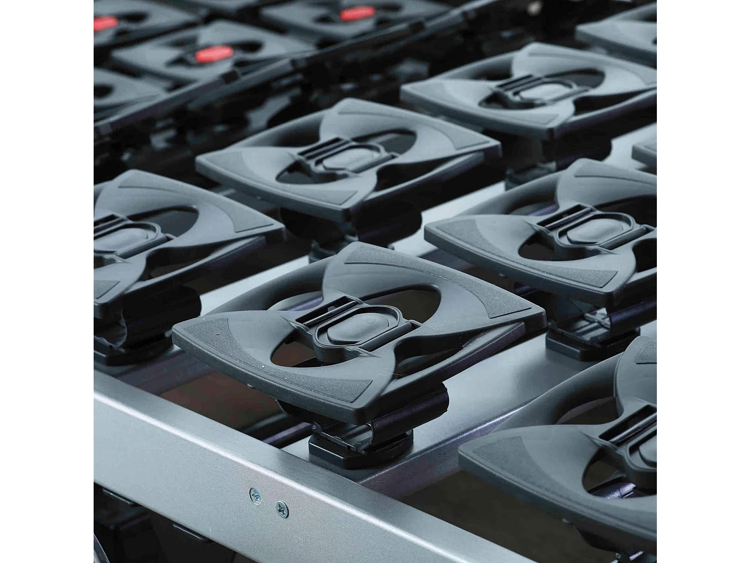 Sommier électrique de relaxation tout plots tissu taupe 2x90x190