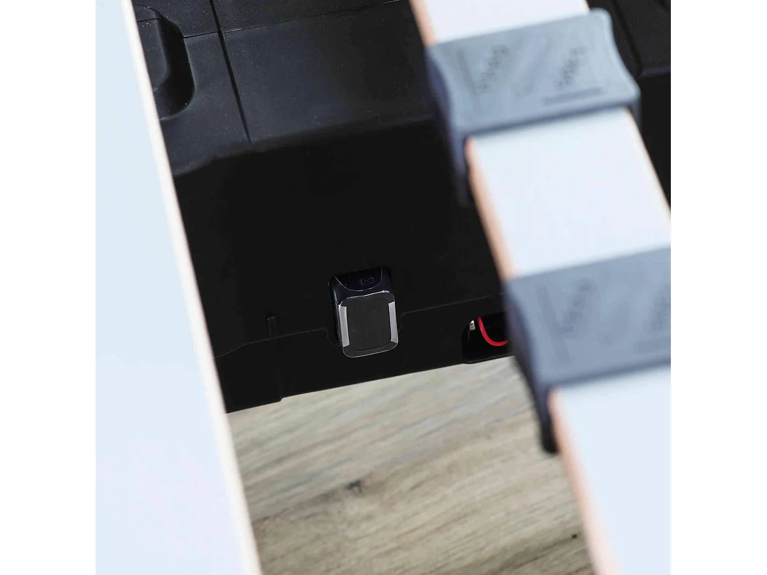 Sommier électrique de relaxation tout lattes tissu anthracite 80x200