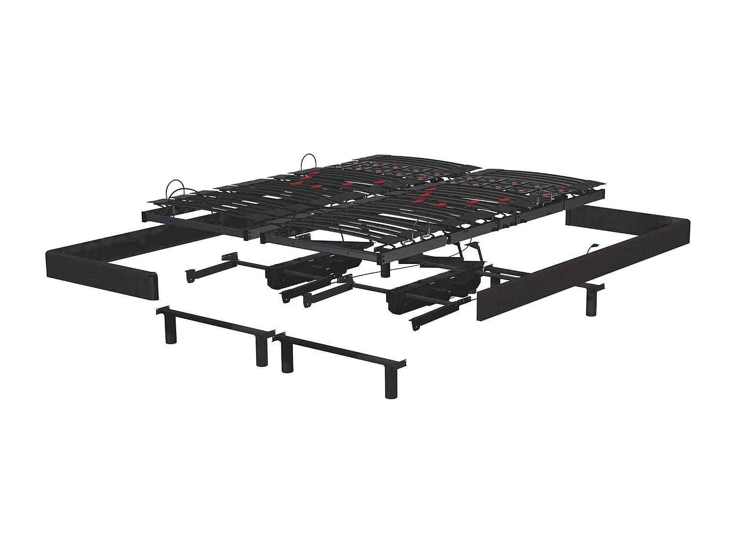 Sommier relaxation cerisier Bultex Pop Art Sigma 2x90x200