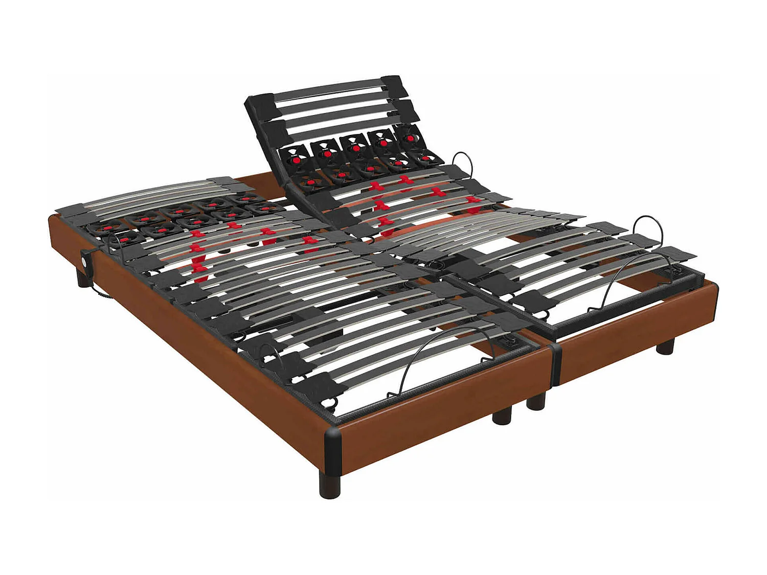 Sommier relaxation cerisier Bultex Pop Art Sigma 2x90x200