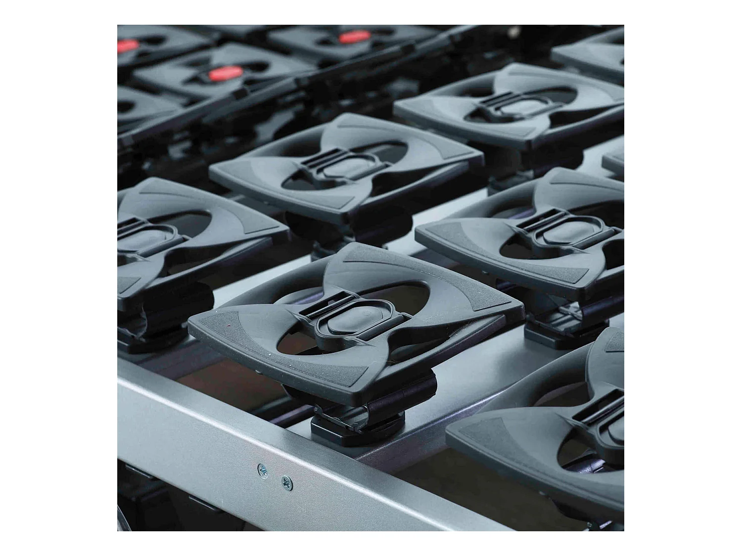 Sommier électrique de relaxation tout plots tissu taupe 80x200