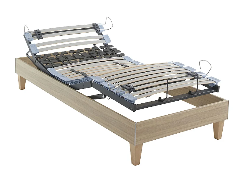 Sommier électrique Someo TPR 50 décor chêne clair 2x90x190