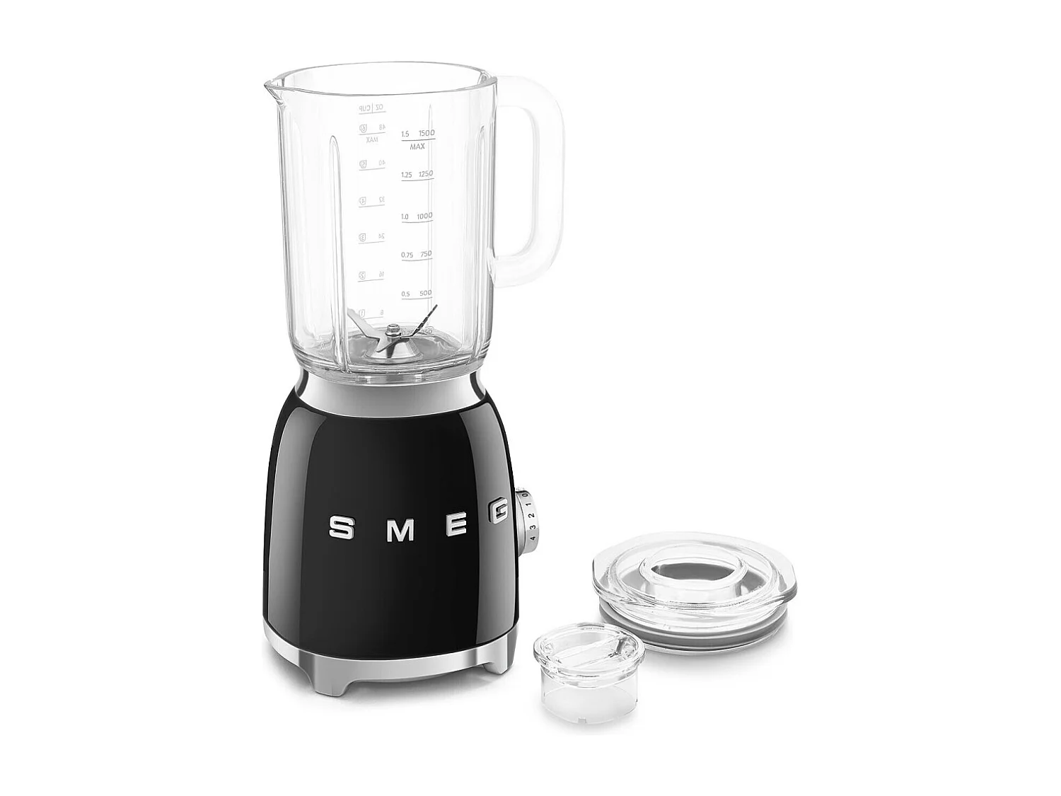 Smeg BLF03BLEU Licuadora de Taza Negra - 800W, 1.5L