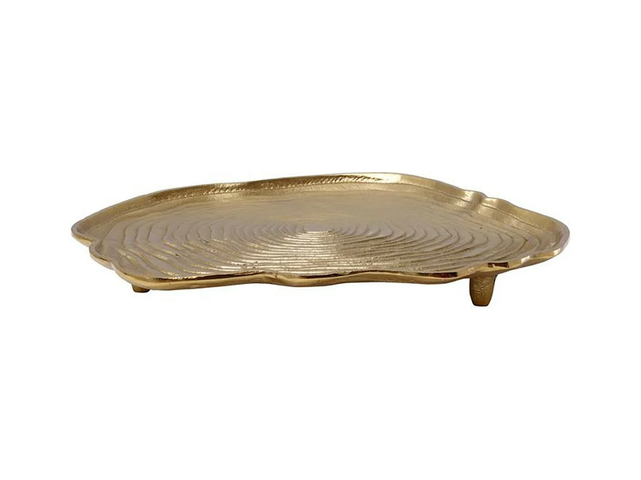 Plateau Décoratif "Wood Art" 39cm Or