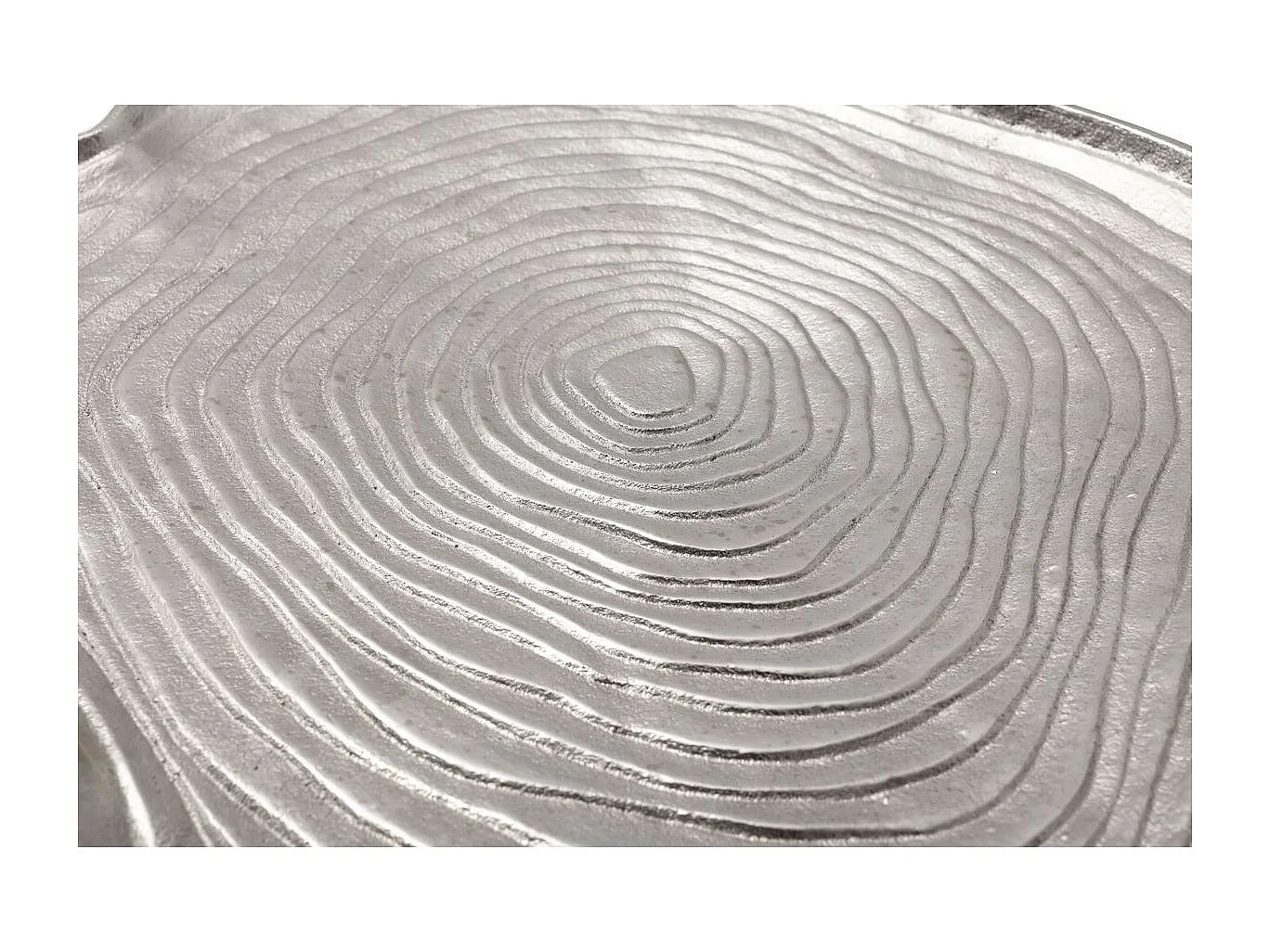 Plateau Décoratif "Wood Art" 29cm Argent