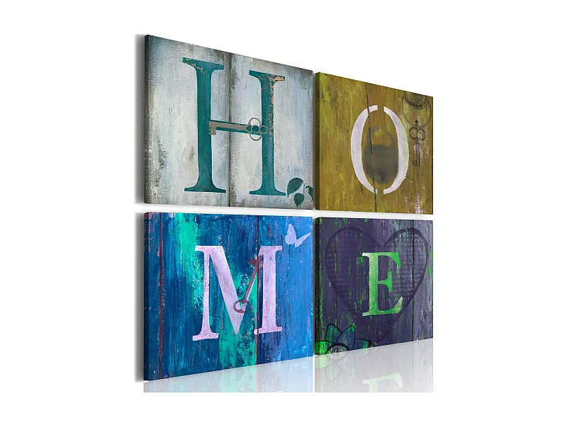 Tableau Imprimé "Faites Comme Chez Vous" 80 x 80 cm