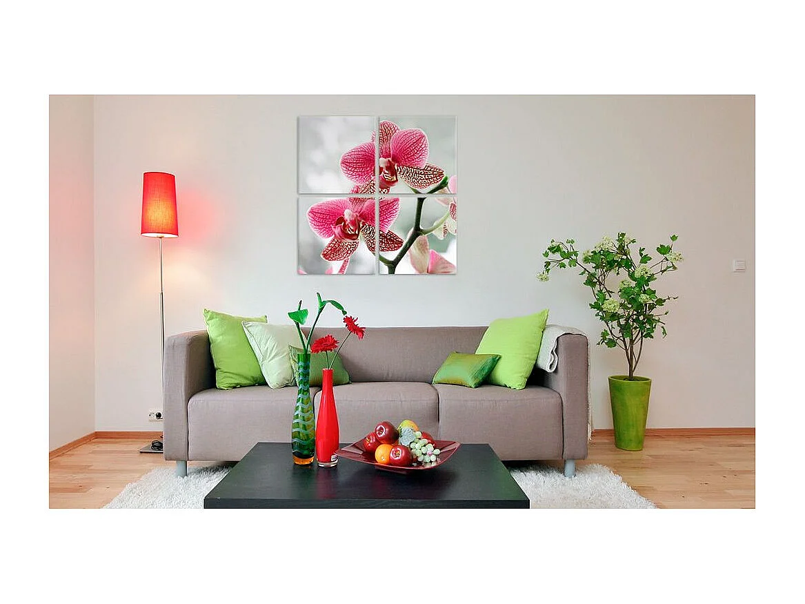 Tableau Imprimé "Orchidée de Fantaisie" 40 x 40 cm