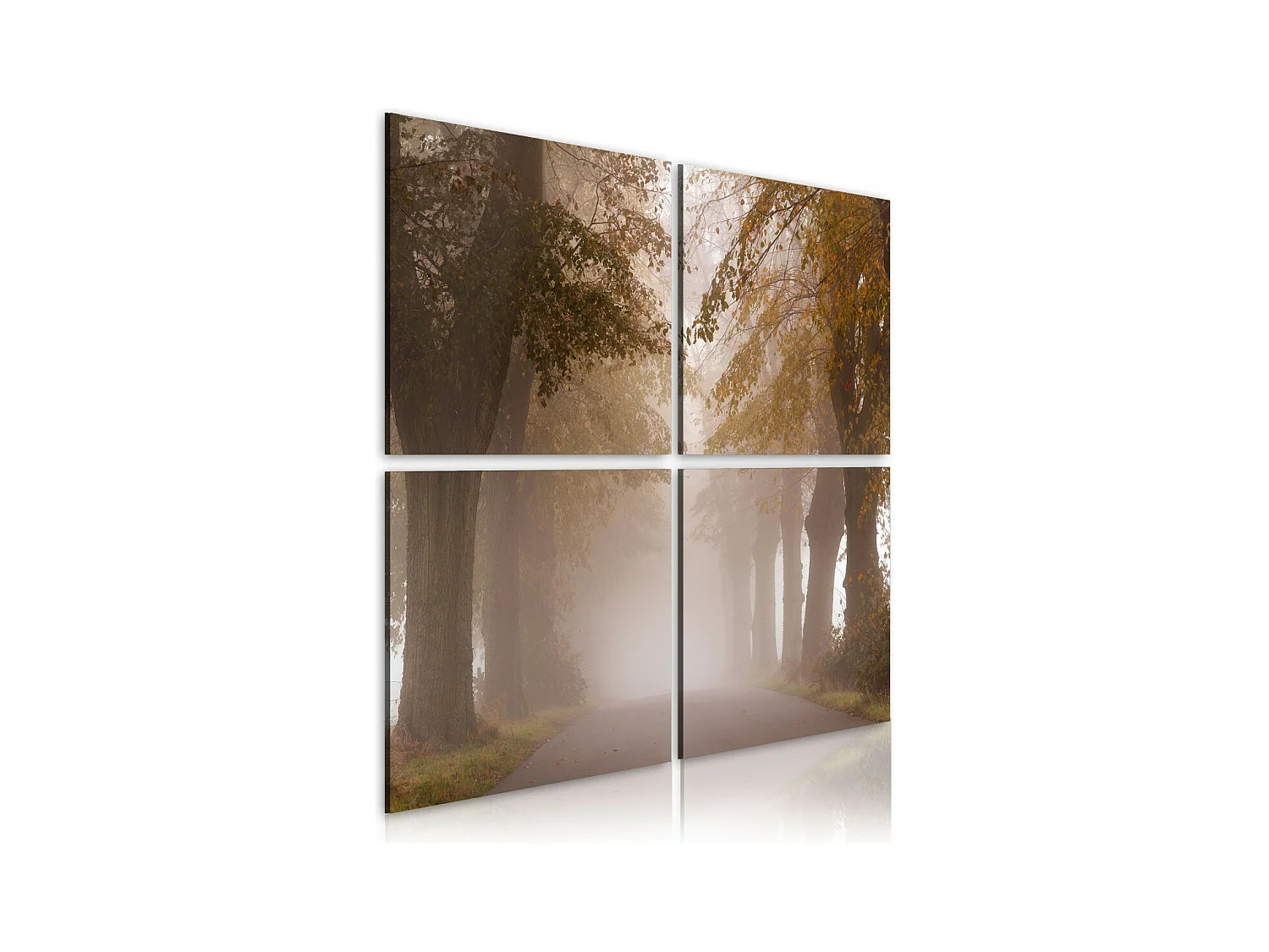 Tableau Imprimé "Avenue Brumeuse" 80 x 80 cm