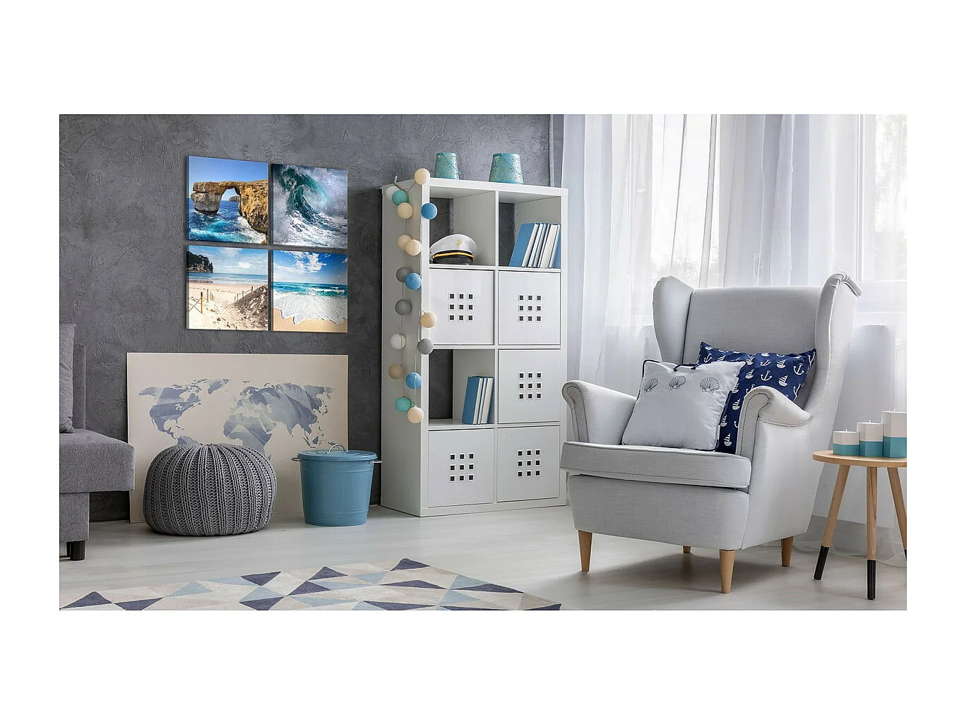 Tableau Imprimé "The Beauty of the Ocean" 80 x 80 cm