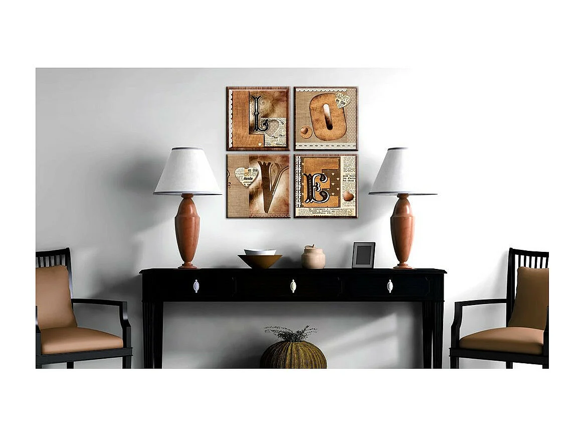 Tableau Imprimé "Livre de l'amour" 40 x 40 cm